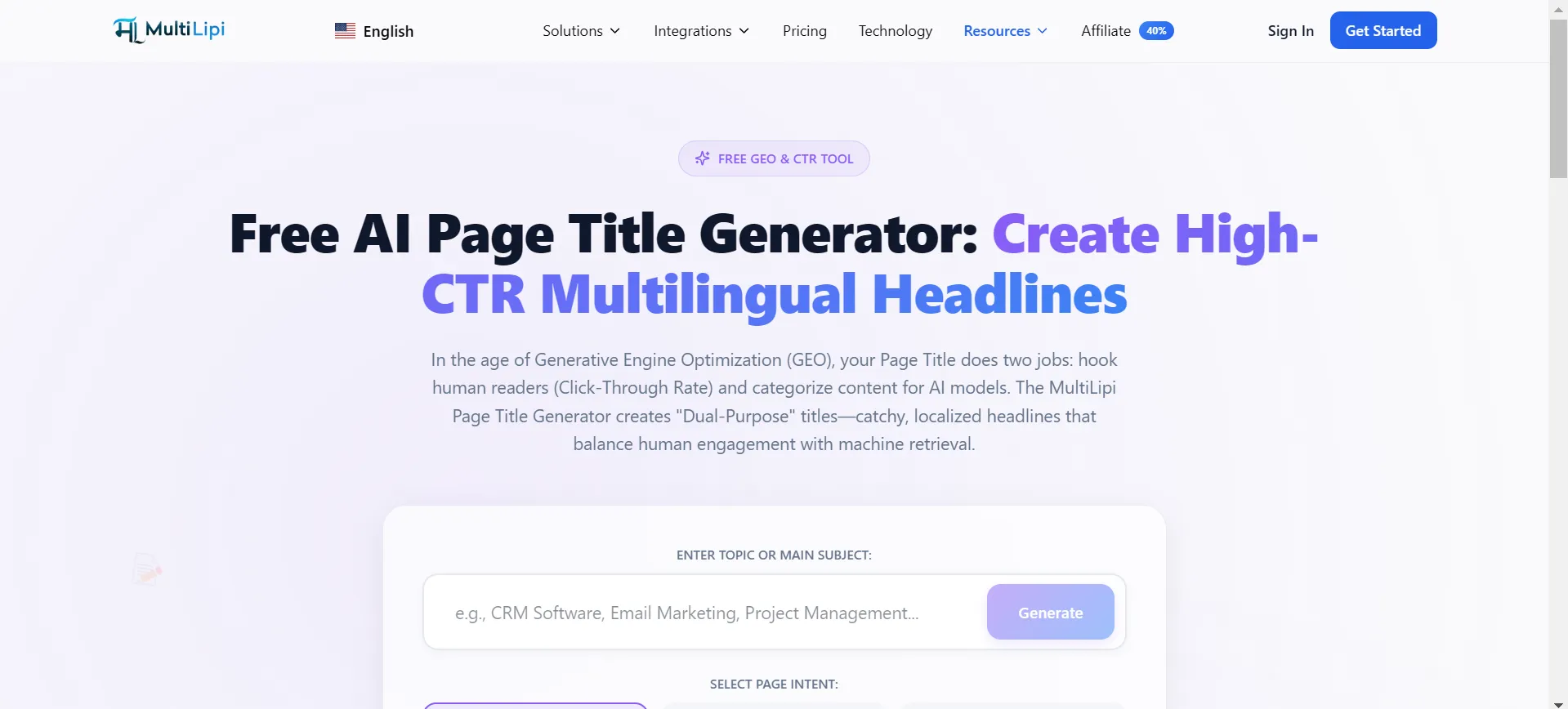 Free Multilingual AI Page Title Generator: Optimize for CTR & Model Extraction Across Languages